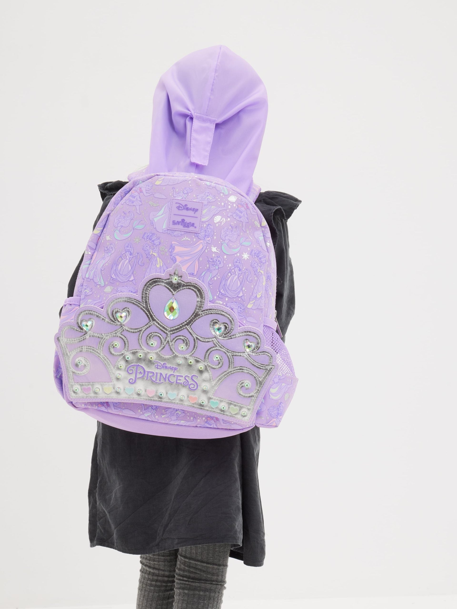 Smiggle - Disney Prenses Junior Kapşonlu Sırt Çantası-3