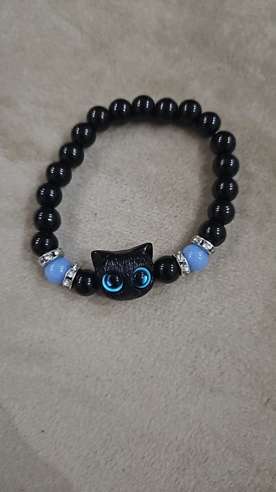 Cat bileklik gece ışıklı Beyaz & Siyah