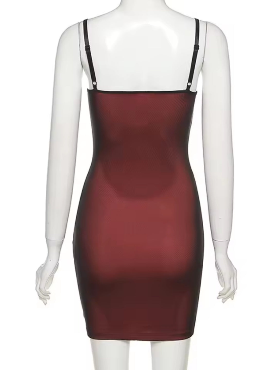 NOIRÉ LABEL – Scarlet Edge Mini Elbise-bordo