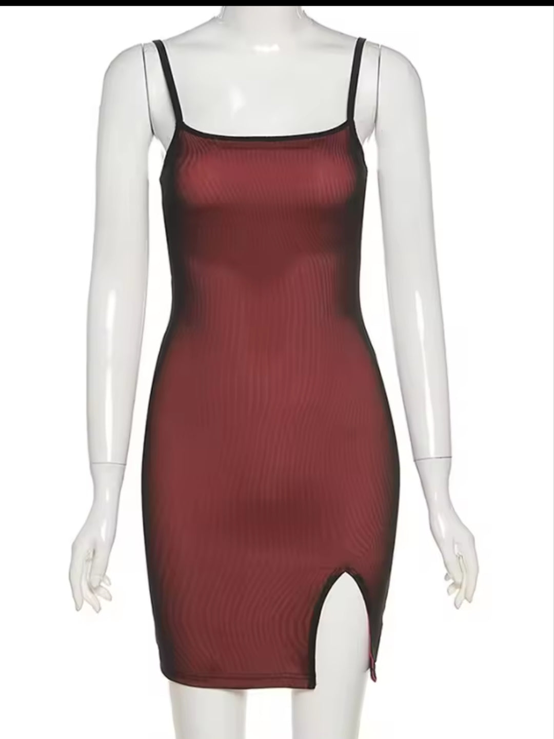 NOIRÉ LABEL – Scarlet Edge Mini Elbise-bordo